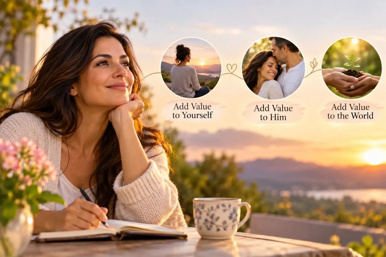 Emotionally drained woman learning to add value to herself, her marriage, and the world