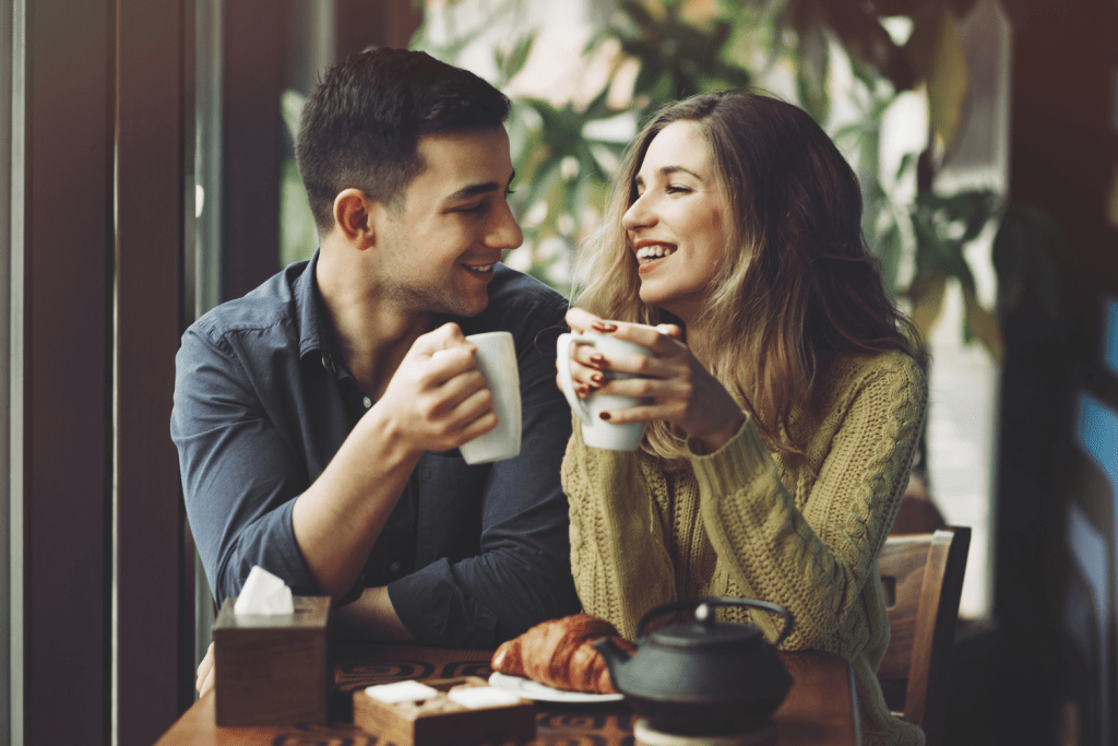 Man and woman enjoying Tea together