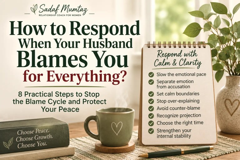 How to respond when yours husband blames you for everything 8 practical steps by Sadaf Mumtaz