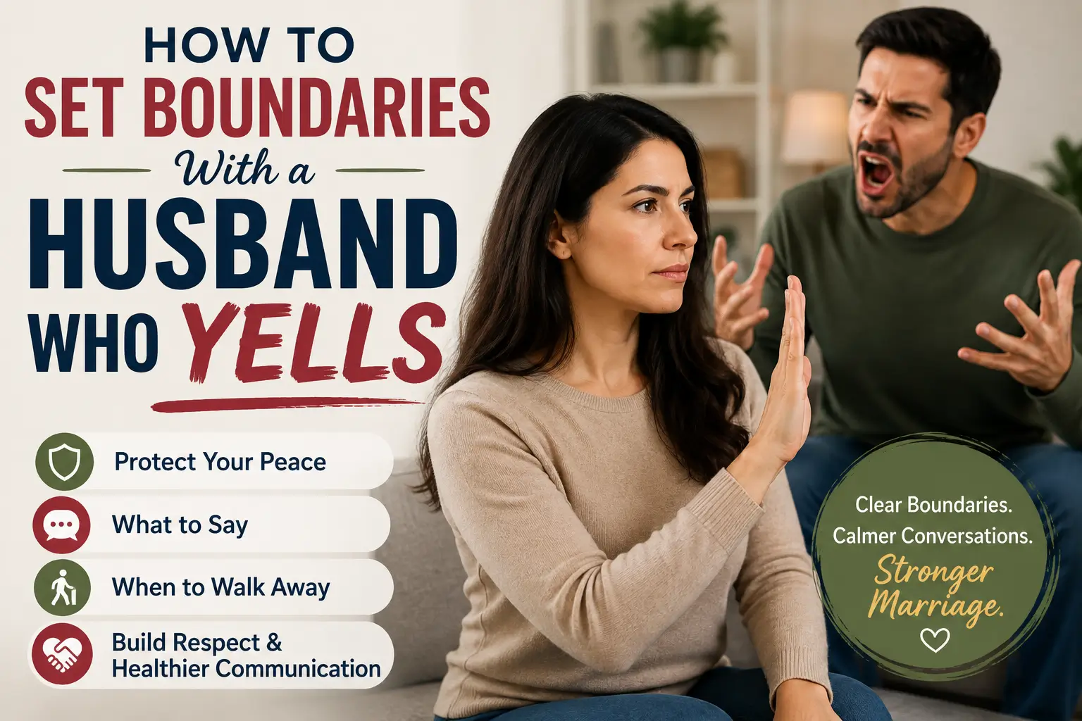 Setting boundaries with a husband who yells